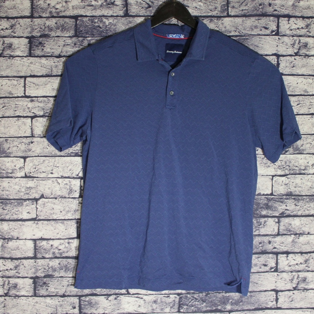 Tommy Bahama Polo Shirt Mens L Blue